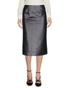 Ottod'ame Woman Midi Skirt Lead Size 8 Polyester, Acrylic, Wool In Lead