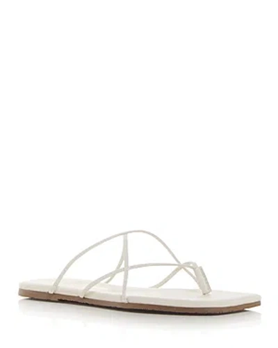 Tkees Women's Elle Square Toe Thong Sandals In Cream