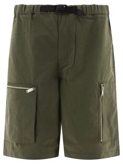 Undercover Belted Shorts In Green