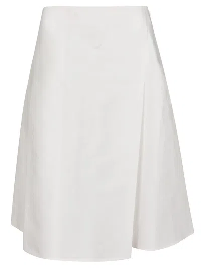 Marni Wide Midi Skirt In White