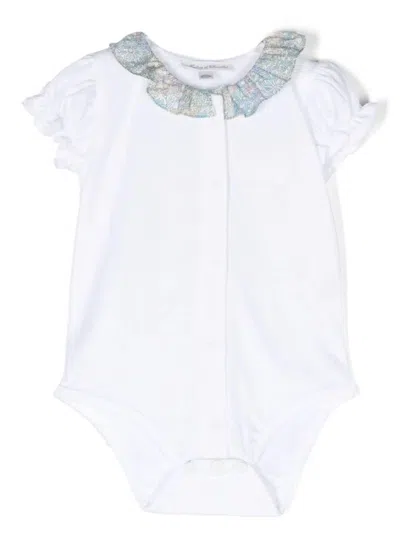Tartine Et Chocolat Babies' Ruffled-collar Cotton Body In White