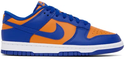 Nike Dunk Low Retro Sneakers In Blue And Orange