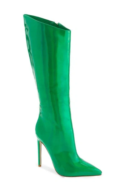 Azalea Wang Nova Pointed Toe Boot In Green
