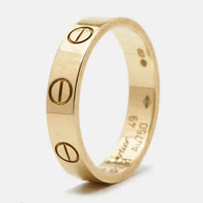 Pre-owned Cartier Love 18k Yellow Gold Wedding Band Ring Size 49