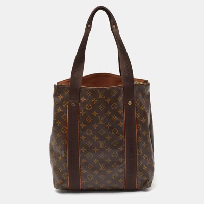 Pre-owned Louis Vuitton Monogram Canvas Cabas Beaubourg Bag In Brown