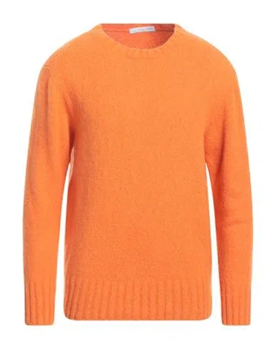 Cruciani Man Sweater Orange Size 36 Cotton