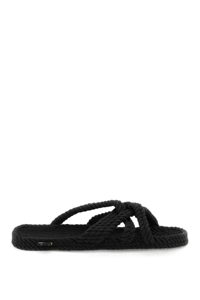 Nomadic State Of Mind Woman Sandals Black Size 6 Textile Fibers In Nero