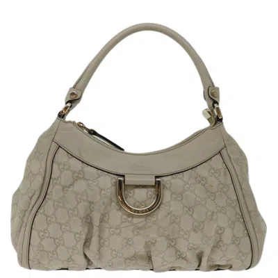 Gucci Abbey Beige Canvas Tote Bag () In Brown