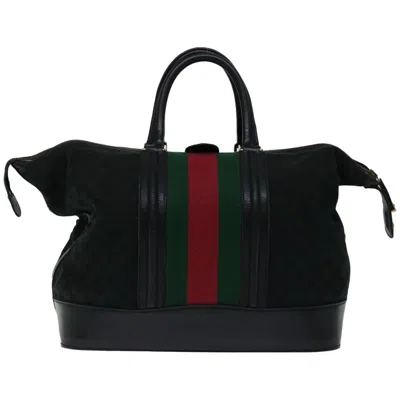 Gucci Flora Black Canvas Travel Bag ()