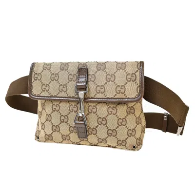 Gucci Jackie Beige Canvas Clutch Bag ()