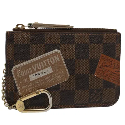 Pre-owned Louis Vuitton Pochette Clés Brown Canvas Wallet  ()