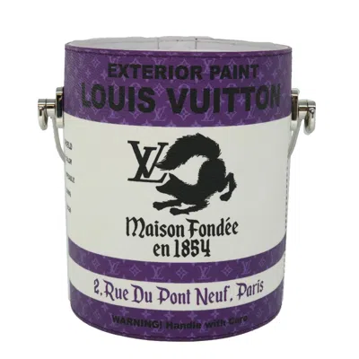 Pre-owned Louis Vuitton Paint Can Purple Leather Shoulder Bag ()