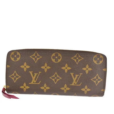 Pre-owned Louis Vuitton Portefeuille Clémence Brown Canvas Wallet  ()