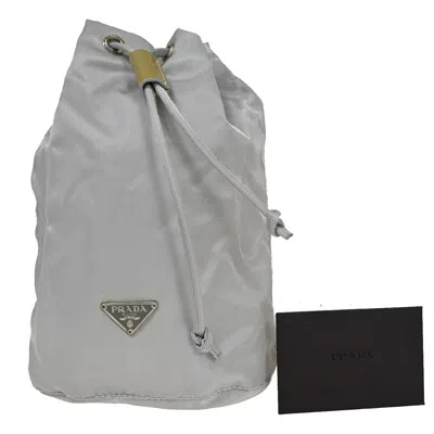 Prada Tessuto Grey Synthetic Clutch Bag () In Burgundy