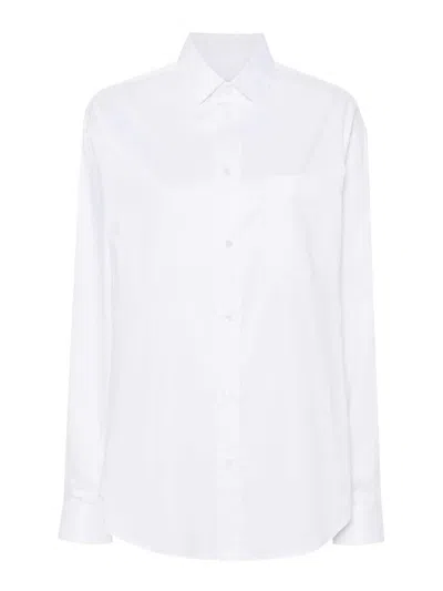 Darkpark Anne Embroidered-logo Cotton Shirt In White