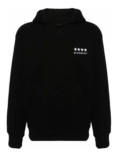 Givenchy Logo-print Hoodie In Black