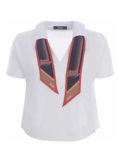 Herno Blouse  Foulard Made Of Cotton In White