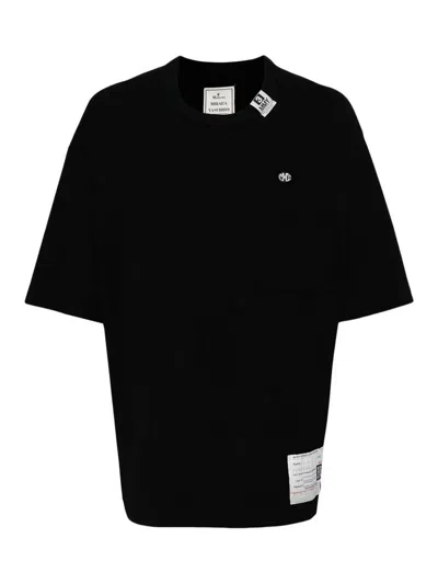 Miharayasuhiro Logo-patch Cotton T-shirt In Black