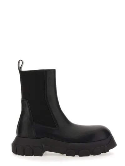 Rick Owens Boot "beatle Bozo Tractor" In Black