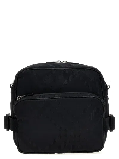 Burberry Check Shoulder Strap Crossbody Bags Black