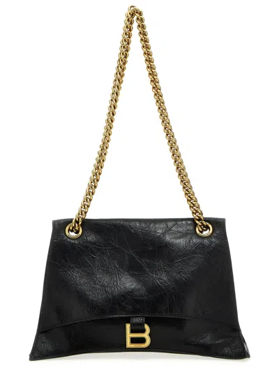 Balenciaga Crush Shoulder Bags Black