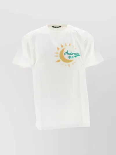 Andersson Bell Sun Print Cotton Jersey T-shirt In White