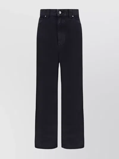 Khaite Straight-leg Cotton Jeans In Schwarz