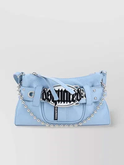 Dsquared2 Gothic Belt Shoulder Bag In Azzurro