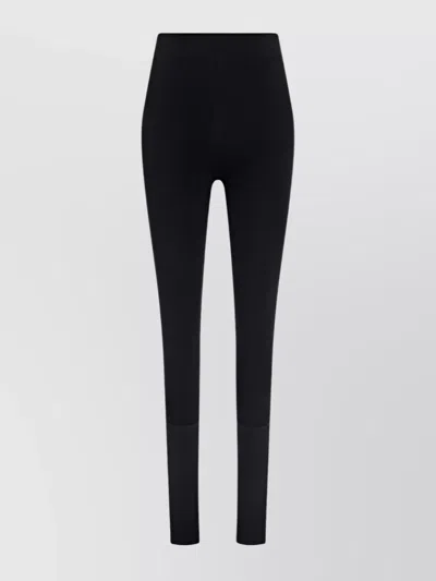 Fabiana Filippi High-waist Ribbed-knit Leggings In 黑色