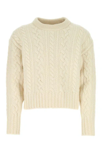Ami Alexandre Mattiussi Ami Man Ivory Wool Sweater In White