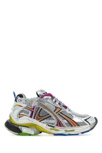 Balenciaga Runner Rubber And Mesh Trainers In Multicolor