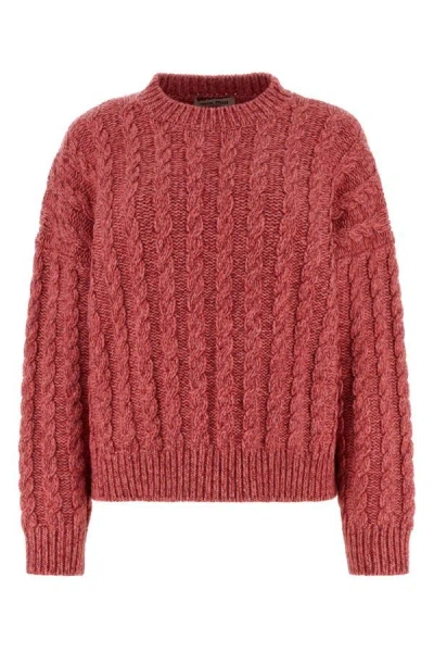 Miu Miu Woman Dark Pink Cashmere Blend Sweater