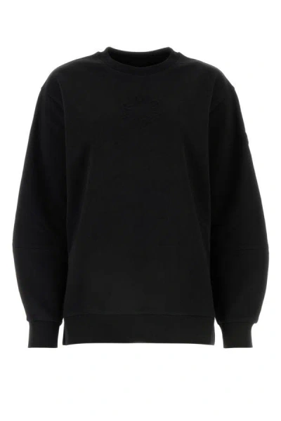 Moncler Woman Black Cotton Oversize Sweatshirt