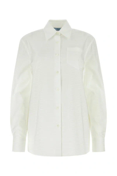 Prada Woman White Cotton Shirt