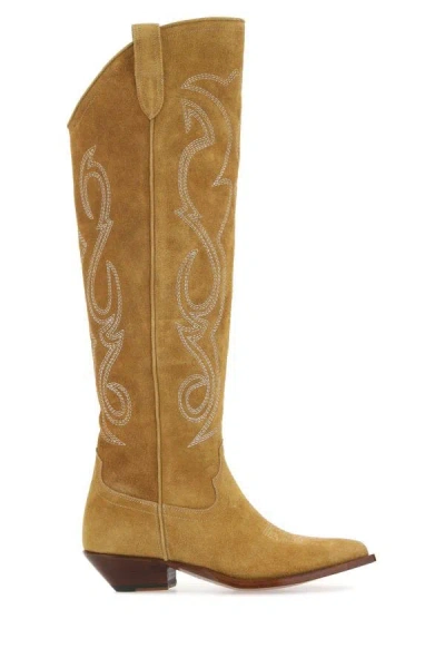 Sonora Camel Suede Hermosillo Boots In Brown