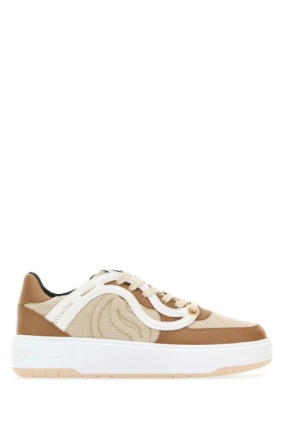 Stella Mccartney Woman Two-tone Alter Mat And Canvas S-wave 1 Sneakers In Multicolor