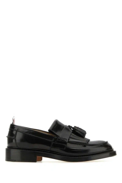 Thom Browne Woman Black Leather Loafers