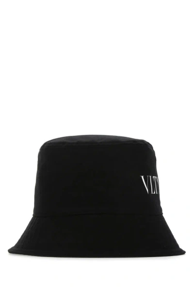 Valentino Garavani Man Black Cotton Hat