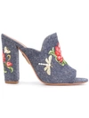 AQUAZZURA FLORAL PRINT MULES,LOTUSMULE10512339852