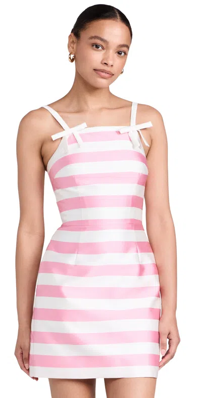 Rebecca Vallance Jocelyn Striped Square-neck Mini Dress