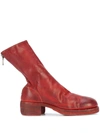 Guidi Calf-length Boots In Red
