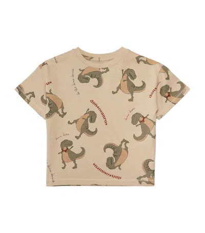 Konges Sløjd Organic Cotton Lin T-shirt (3-36 Months) In Ivory