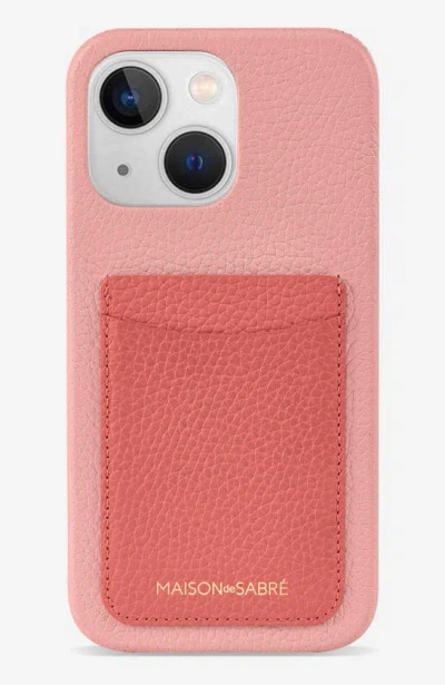Maison De Sabre Card Phone Case (iphone 13) In Coral Lily