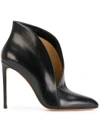 FRANCESCO RUSSO FRANCESCO RUSSO ASYMMETRIC UPPER STILETTO PUMPS - BLACK,R1B29711712328656