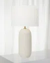 Visual Comfort Studio Fanny Slim Table Lamp In Matte White Ceramic By Hable In Matte Concrete