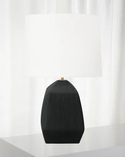 Visual Comfort Studio Tallulah Table Lamp By Hable In Rough Black Ceramic