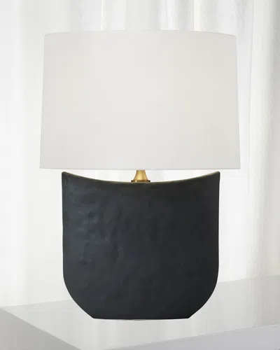 Visual Comfort Studio Cenotes Table Lamp By Hable In Rough Black Ceramic