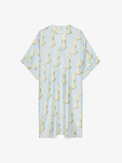 Givenchy Printed Kaftan In Silk In Blue