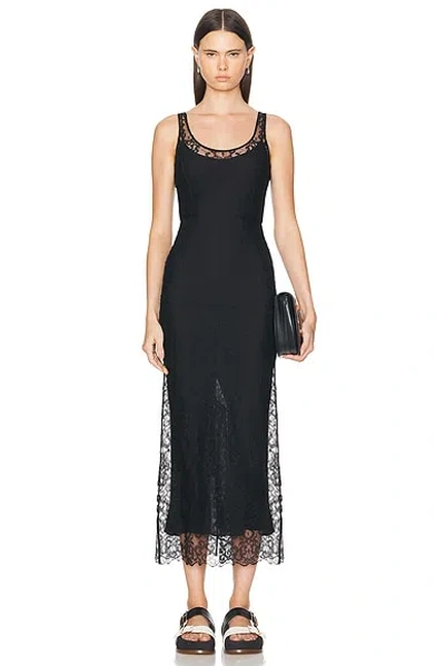 Gabriela Hearst Polus Lace Sleeveless Maxi Dress In Black