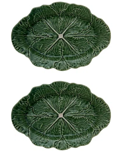 Bordallo Pinhiero Cabbage Green Oval Platters (set Of 2)